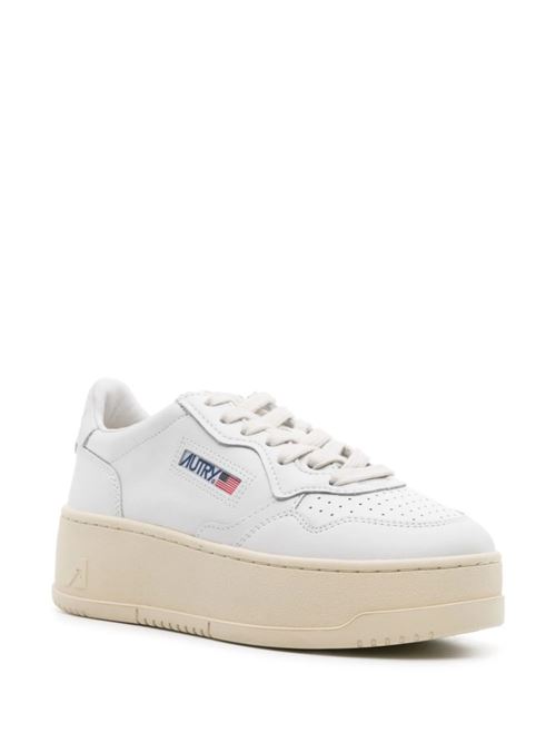 Sneakers bianca con plateau Autry | PTLWLL15WHT/WHT