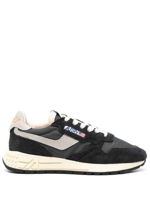 Sneaker con design a pannelli in pelle scamosciata Autry | WWLWNC05WHT/BLACK