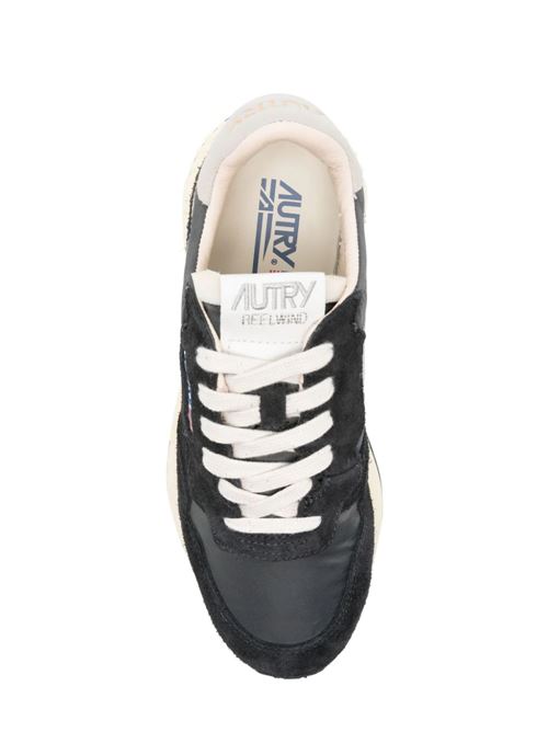 Sneaker con design a pannelli in pelle scamosciata Autry | WWLWNC05WHT/BLACK