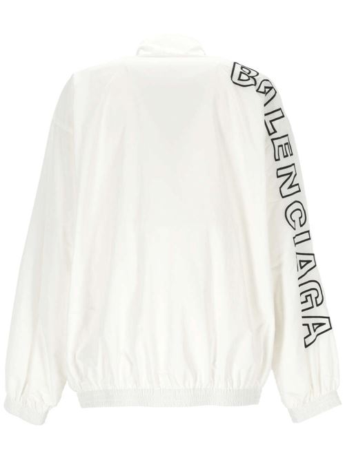 White nylon jacket with logo Balenciaga | 768920TNO799000