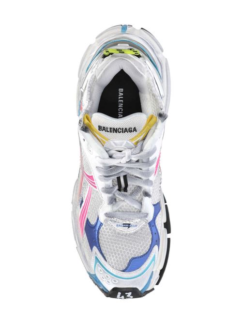 White/multicolour distressed effect men's sneaker Balenciaga | 772774W3RBW9645