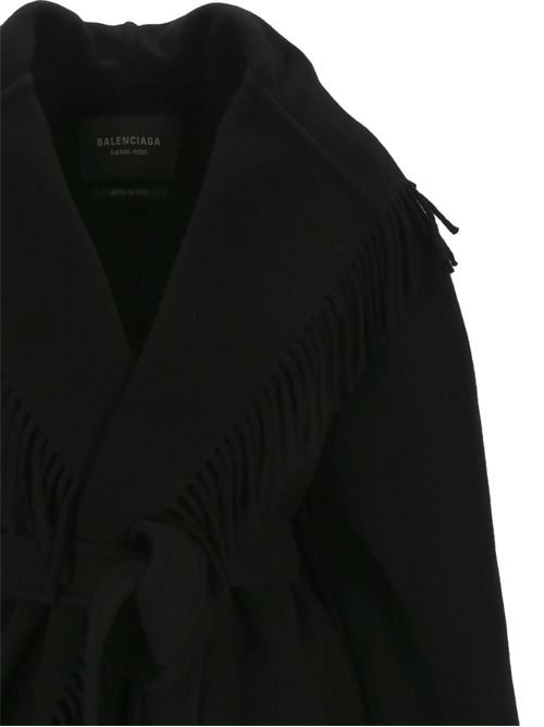 Wrap coat with fringes BALENCIAGA | 772968TPU041000