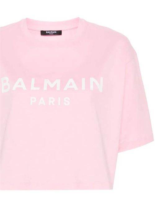 T-shirt donna corta rosa Balmain | BF1EE020BB02OGV