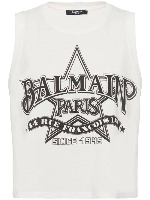 White Top Balmain | CF1EA025GD29GAB