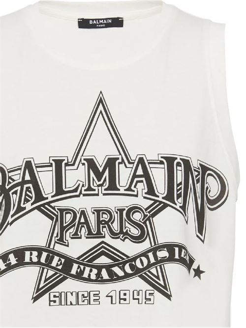 T-shirt bianca Balmain | CF1EA025GD29GAB