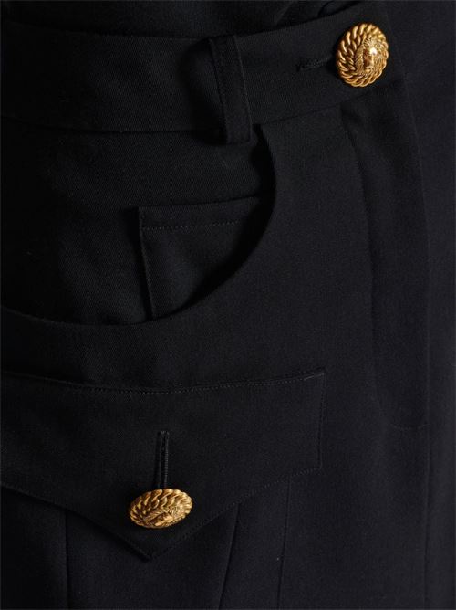 Black skirt with lion head embossed buttons Balmain | CF1LA359WC090PA