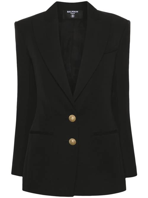 Women's jacket fitted at the waist, two buttons Balmain | CF1SE055WC090PA