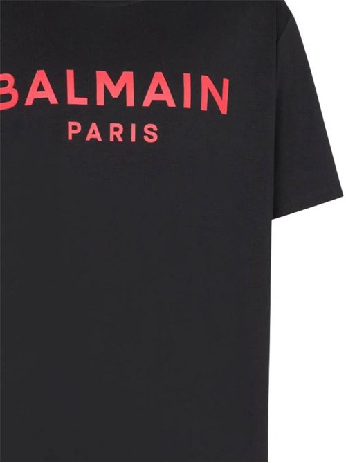 Black cotton logo man t-shirt Balmain | CH0EG000BB73EIK