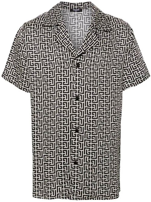 Camicia uomo a maniche corte Balmain | CH0HN065VE93GFE