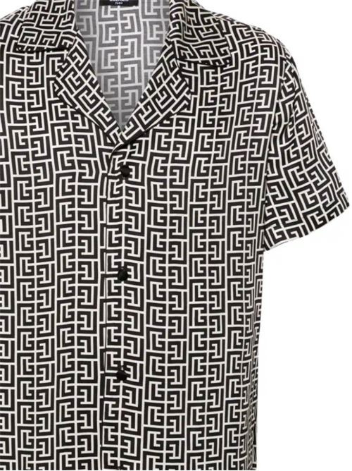 Camicia uomo a maniche corte Balmain | CH0HN065VE93GFE