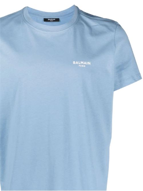 Sky blue/white men's t-shirt Balmain | CH1EF000BB04SLF