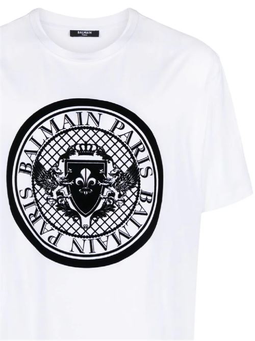 T-shirt bianca con stampa Balmain | CH1EG000BB17GAB