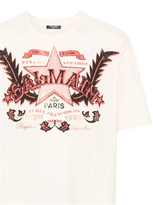 T-shirt uomo bianco crema Balmain | CH1EG000GD28GSK