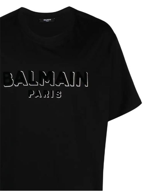 T-shirt uomo nera Balmain | CH1EG010BB99EJO