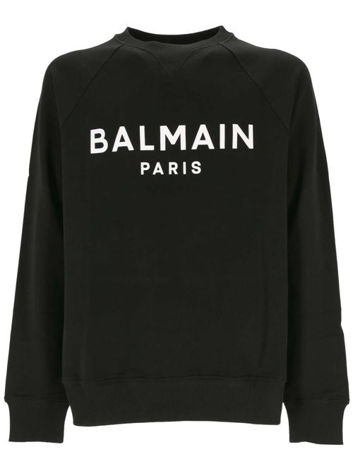 Logo-print crew-neck men's sweatshirt Balmain | CH1JQ005BB65EAB