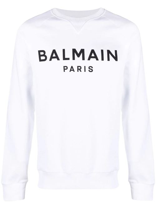 Men's sweatshirt, white black Balmain | CH1JQ005BB65GAB