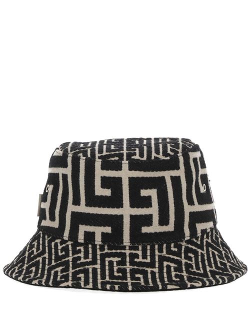 Ivory/black man hat Balmain | CH1XB002MB35GFE