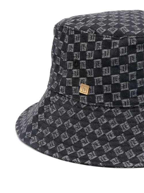 Cappello uomo nero e bianco Balmain | CH1XB090DE17EAB