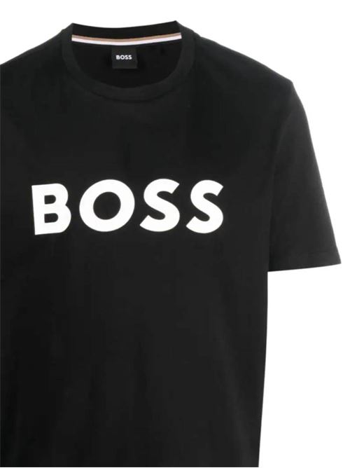 T-shirt in cotone con stampa logo BOSS | 50495742001