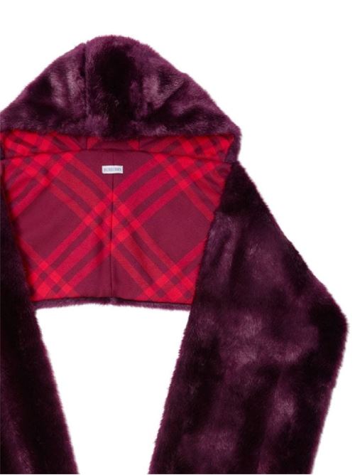 burgundy wool blend faux-fur design Burberry | 8079141X