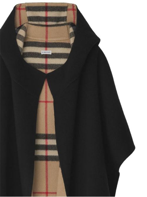 Black and beige women's hooded cape Burberry | 8079201X