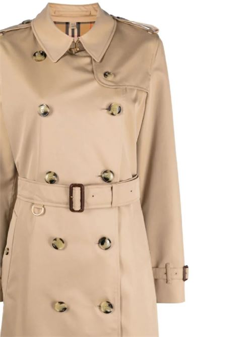 Beige double-breasted trench coat for women Burberry | 8079414X