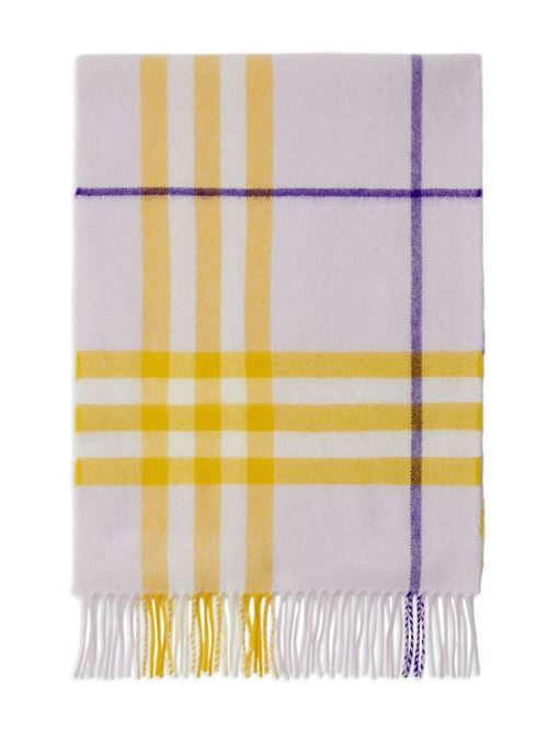 Unisex checked scarf with fringes Burberry | 8079556X