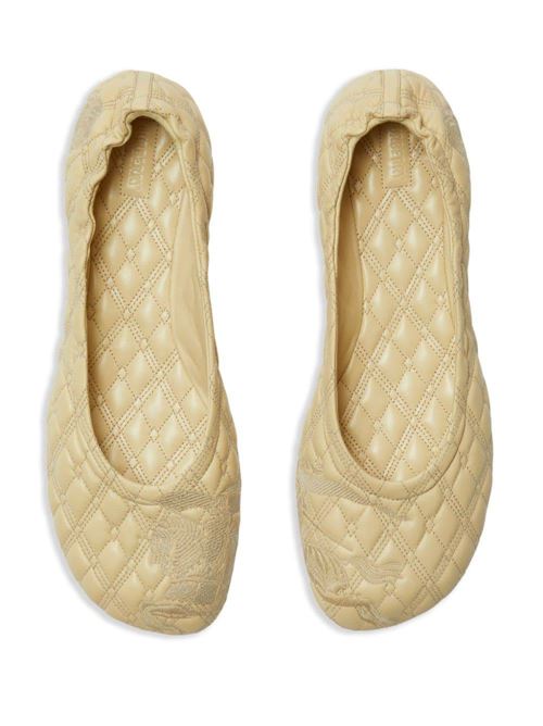 beige lambskin quilted slip-on style Burberry | 8080382X