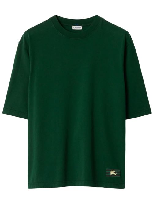 T-shirt verde con logo Burberry | 8080815X