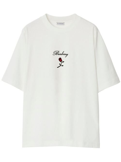 Women's white T-shirt Burberry | 8083647X