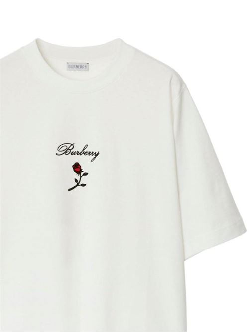 Women's white T-shirt Burberry | 8083647X