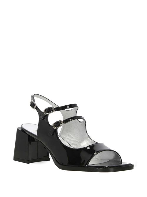 Black square open toe woman sandal CAREL | BERCY88