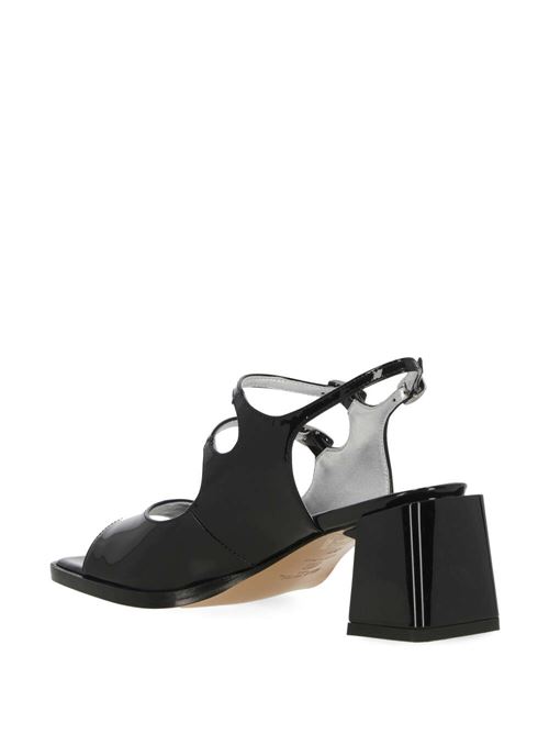 Black square open toe woman sandal CAREL | BERCY88