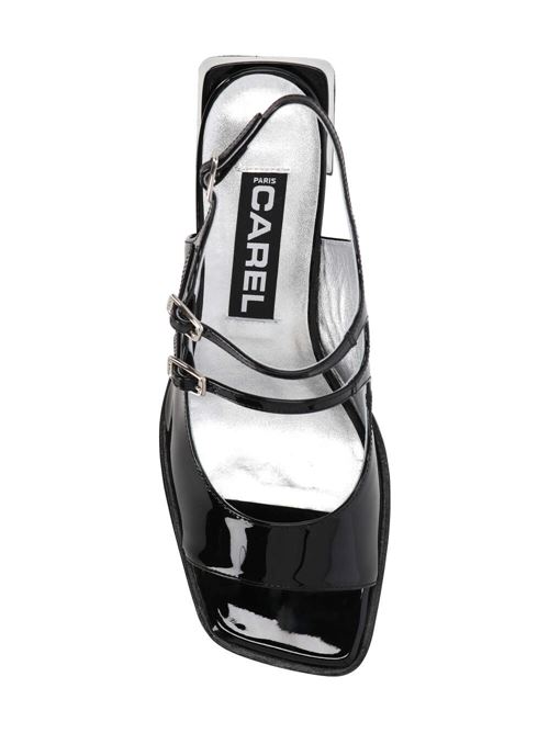 Black square open toe woman sandal CAREL | BERCY88