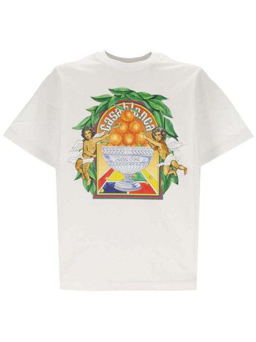 Optical white organic cotton t-shirt Casablanca | MPS24JTS00109WHITE