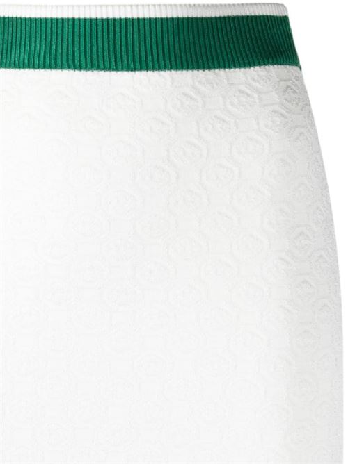 white/green stretch-design skirt Casablanca | WPS24KW59001WHITE/GREEN