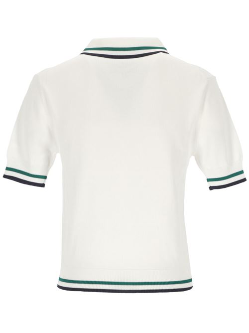 Polo a coste bianche Casablanca | WS24KW60801WHITE