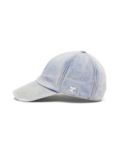 Cappello in denim azzurro Courreges | 124ACT002DE00167011