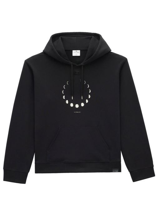 Black cotton hoodie Courreges | 124JHO004JS01299999