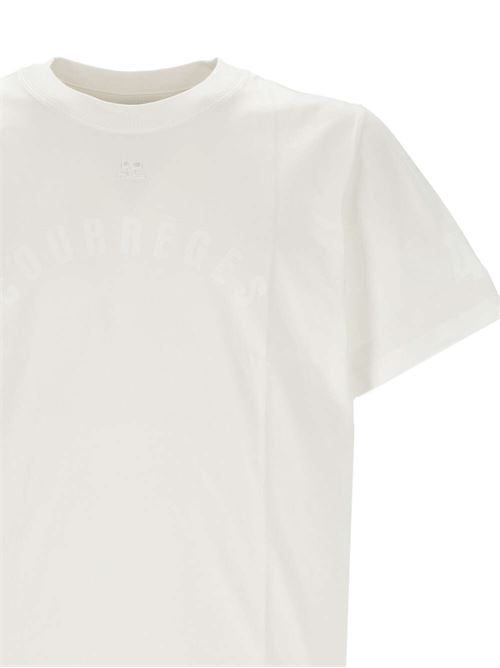 White cotton jersey t-shirt Courreges | 124JTS008JS01120001