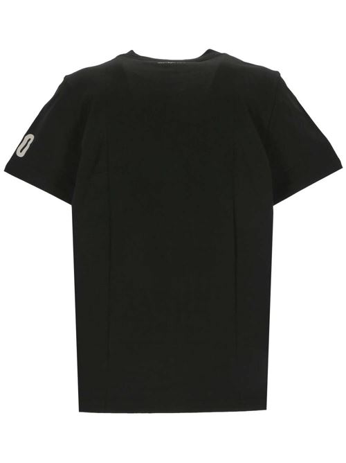 Black cotton stretch-design t-shirt Courreges | 124JTS008JS01129999