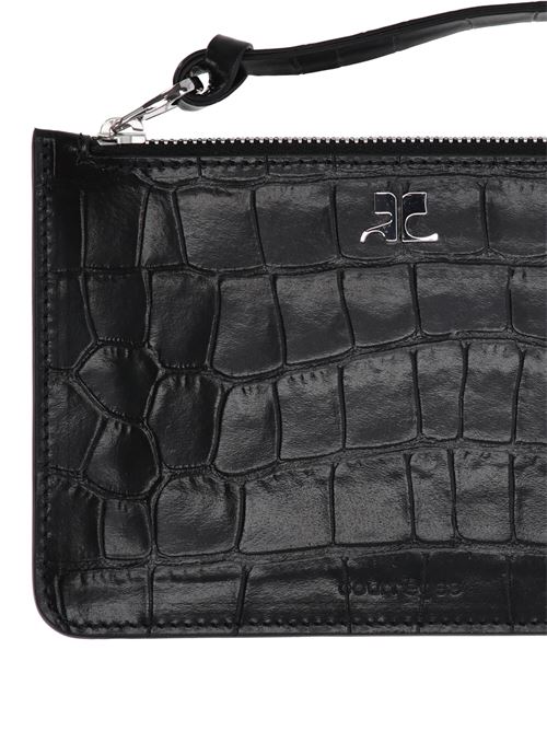 AC croco stamped purse Courreges | 224GPM014CR00609999