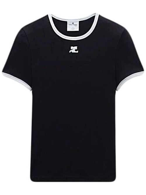 T-shirt con orlo a contrasto Courreges | PERJTS017JS00709901