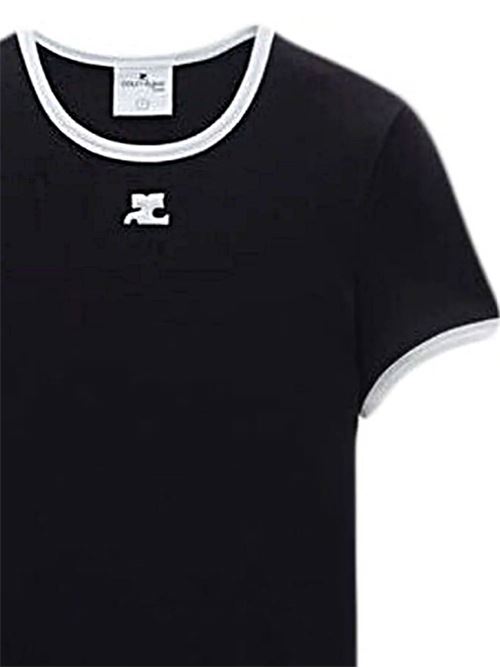 T-shirt con orlo a contrasto Courreges | PERJTS017JS00709901