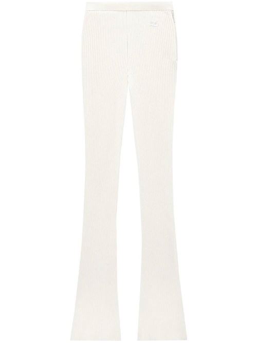 Ribbed-knit flared trousers Courreges | PERMPA017FI00010001