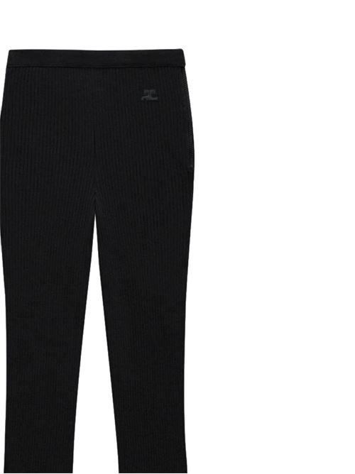 Reediton ribbed flared trousers Courreges | PERMPA017FI00019999