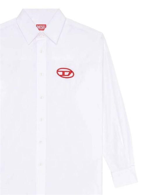 S-Dou-Plain shirt in white cotton Diesel | A106180PCAL100