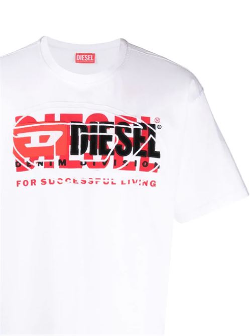 Diesel white cotton t-shirt. Diesel | A121470PATI100