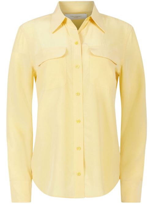 Camicia in seta giallo burro Equipment | Q23E231SUNSHINE