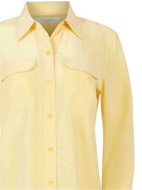 Camicia in seta giallo burro Equipment | Q23E231SUNSHINE